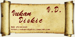 Vukan Diskić vizit kartica